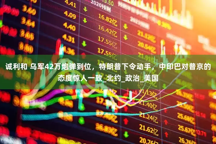 诚利和 乌军42万炮弹到位，特朗普下令动手，中印巴对普京的态度惊人一致_北约_政治_美国